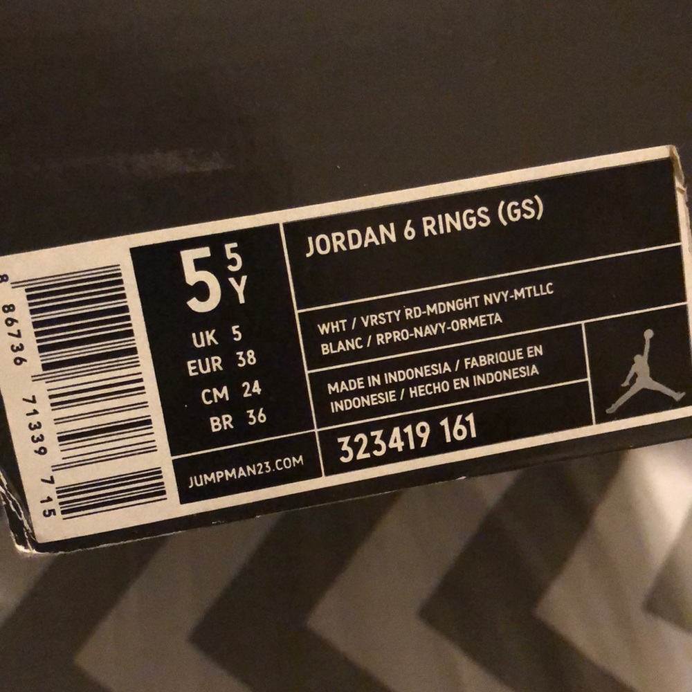 Jordan 6 Rings Youth Size